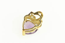 Load image into Gallery viewer, 14K Heart Amethyst Diamond Accent Love Symbol Pendant Yellow Gold