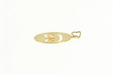 Load image into Gallery viewer, 14K C Name Letter Initial Scroll Swirl Cut Out Charm/Pendant Yellow Gold