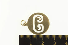 Load image into Gallery viewer, 14K C Name Letter Initial Scroll Swirl Cut Out Charm/Pendant Yellow Gold