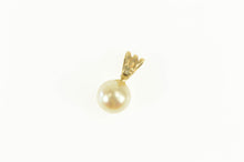 Load image into Gallery viewer, 14K Pearl Diamond Accent 6.9m Classic Pendant Yellow Gold