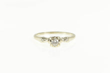 Load image into Gallery viewer, 14K 1940&#39;s Classic Three Diamond Engagement Ring White Gold