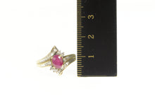 Load image into Gallery viewer, 10K 1.05 Ctw Natural Ruby Diamond Engagement Ring Yellow Gold