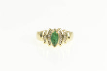 Load image into Gallery viewer, 14K 1.30 Ctw Marquise Emerald Diamond Engagement Ring Yellow Gold