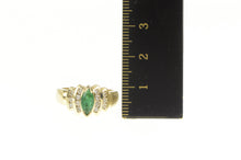 Load image into Gallery viewer, 14K 1.30 Ctw Marquise Emerald Diamond Engagement Ring Yellow Gold