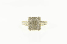 Load image into Gallery viewer, 10K 0.30 Ctw Squared Cluster Diamond Engagement Ring Yellow Gold