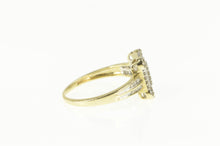 Load image into Gallery viewer, 10K 0.30 Ctw Squared Cluster Diamond Engagement Ring Yellow Gold