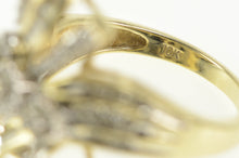 Load image into Gallery viewer, 10K 1.30 Ctw Diamond Bypass Ribbon Statement Ring Yellow Gold