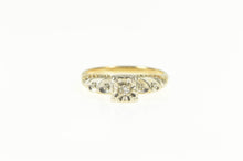 Load image into Gallery viewer, 14K 1940&#39;s Classic Diamond Inset Promise Ring Yellow Gold