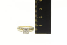 Load image into Gallery viewer, 10K 0.20 Ctw Diamond Squared Cluster Engagement Ring Yellow Gold