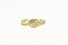 Load image into Gallery viewer, 14K 0.25 Ctw Diamond Bypass Promise Engagement Ring Yellow Gold