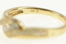 Load image into Gallery viewer, 14K 0.25 Ctw Diamond Bypass Promise Engagement Ring Yellow Gold