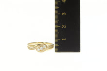 Load image into Gallery viewer, 14K 0.25 Ctw Diamond Bypass Promise Engagement Ring Yellow Gold