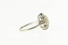 Load image into Gallery viewer, 14K 1.25 Ctw Natural Opal Diamond Halo Statement Ring White Gold
