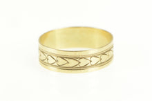 Load image into Gallery viewer, 14K Art Deco Heart Pattern Ornate Band Ring Yellow Gold