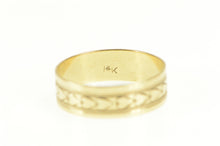 Load image into Gallery viewer, 14K Art Deco Heart Pattern Ornate Band Ring Yellow Gold
