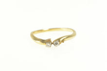 Load image into Gallery viewer, 14K Two Stone Diamond Stackable Wedding Band Ring Yellow Gold