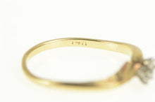 Load image into Gallery viewer, 14K Two Stone Diamond Stackable Wedding Band Ring Yellow Gold