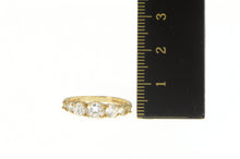 Load image into Gallery viewer, 10K Graduated Cubic Zirconia Travel Engagement Ring Yellow Gold