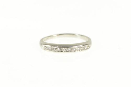 Platinum 0.20 Ctw Classic Diamond Wedding Band Ring