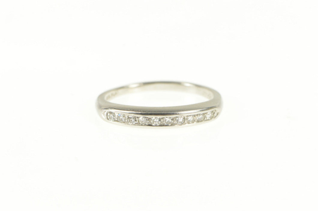 Platinum 0.20 Ctw Classic Diamond Wedding Band Ring