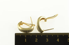 Load image into Gallery viewer, 10K 0.50 Ctw Diamond Channel Curved Hoop Earrings Yellow Gold