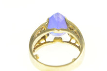 Load image into Gallery viewer, 18K Pear Tanzanite Diamond Channel Accent Ring Yellow Gold