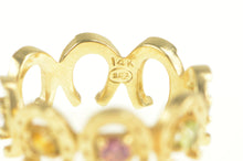 Load image into Gallery viewer, 14K 1960&#39;s Horseshoe Diamond Citrine Good Luck Ring Yellow Gold