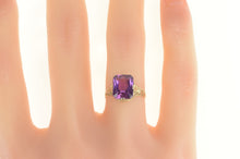 Load image into Gallery viewer, 14K Art Deco Filigree Amethyst Ornate Statement Ring White Gold