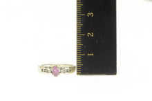 Load image into Gallery viewer, 14K Oval Pink Sapphire Diamond Engagement Ring White Gold