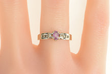 Load image into Gallery viewer, 14K Oval Pink Sapphire Diamond Engagement Ring White Gold