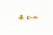 Load image into Gallery viewer, 18K 0.68 Ctw Natural Ruby Solitaire Classic Stud Earrings Yellow Gold
