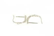 Load image into Gallery viewer, 14K Diamond Encrusted Oval Classic Statement Earrings White Gold