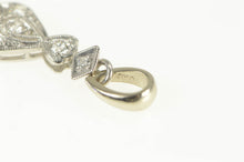 Load image into Gallery viewer, 14K 0.30 Ctw Art Deco Diamond Old Mine Cut Pendant White Gold