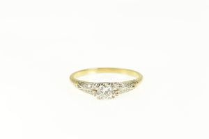 14K 0.35 Ctw Classic Diamond Promise Engagement Ring Yellow Gold