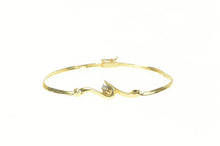 Load image into Gallery viewer, 14K Diamond Accent Classic Wavy Statement Chain Bracelet 7&quot; Yellow Gold