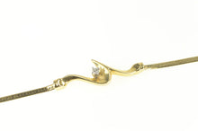 Load image into Gallery viewer, 14K Diamond Accent Classic Wavy Statement Chain Bracelet 7&quot; Yellow Gold