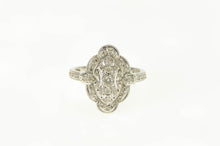 Load image into Gallery viewer, 14K 0.33 Ctw Ornate Diamond Encrusted Engagement Ring White Gold