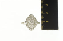 Load image into Gallery viewer, 14K 0.33 Ctw Ornate Diamond Encrusted Engagement Ring White Gold