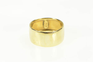 18K 8.4mm Wide Classic Thick Statatement Band Ring Yellow Gold
