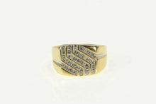 Load image into Gallery viewer, 10K 0.75 Ctw Diamond Squared Geometric Men&#39;s Ring Yellow Gold