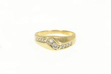 Load image into Gallery viewer, 14K 0.40 Ctw Diamond Men&#39;s Bypass Wedding Band Ring Yellow Gold