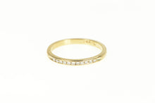 Load image into Gallery viewer, 14K Classic Diamond Simple Wedding Band Ring Yellow Gold