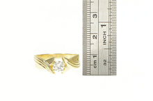 Load image into Gallery viewer, 14K 0.52 Ct Diamond Solitaire Grooved Engagement Ring Yellow Gold