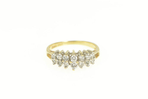 14K 0.46 Ctw Diamond Tiered Diamond Band Ring Yellow Gold