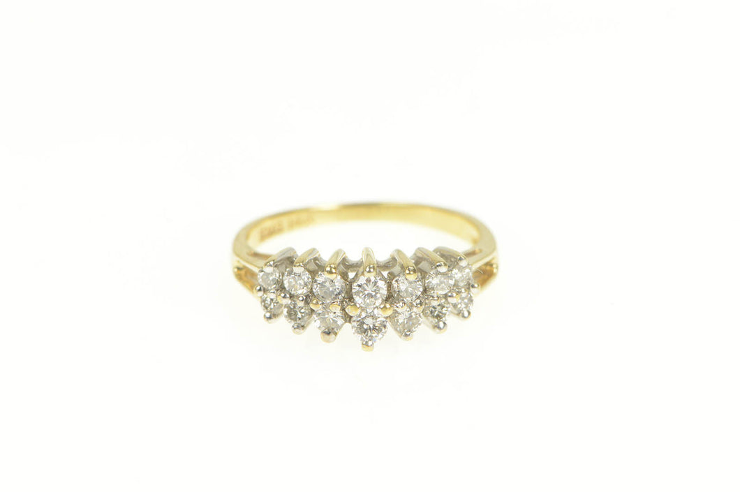 14K 0.46 Ctw Diamond Tiered Diamond Band Ring Yellow Gold