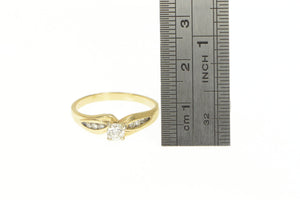 14K 0.36 Ctw Classic Simple Diamond Engagement Ring Yellow Gold