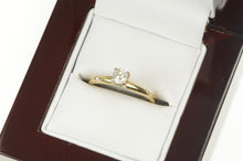 Load image into Gallery viewer, 14K 0.28 Ct Round Diamond Solitaire Engagement Ring Yellow Gold