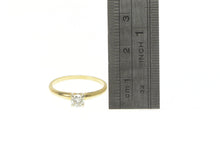 Load image into Gallery viewer, 14K 0.28 Ct Round Diamond Solitaire Engagement Ring Yellow Gold