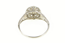 Load image into Gallery viewer, Platinum 0.70 Ctw Art Deco Filigree Domed Engagement Ring