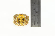 Load image into Gallery viewer, 14K 11.69 Ctw Citrine Diamond Garnet Elaborate Ring Yellow Gold